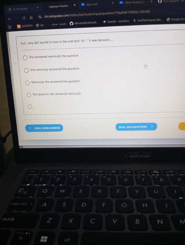 apa yang dikonsumsi beliau saat membuat soal?